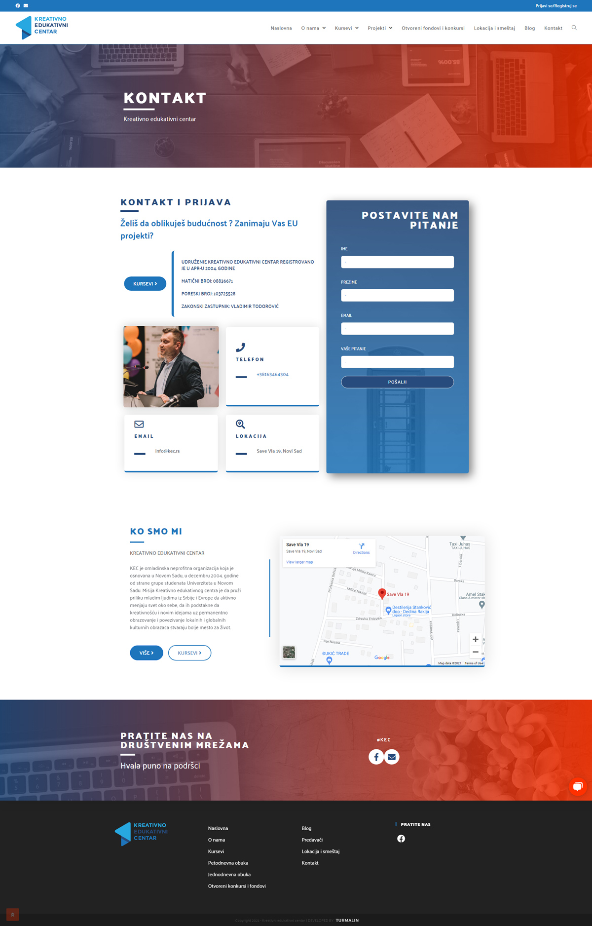 Kreativno edukativni centar: Kontakt