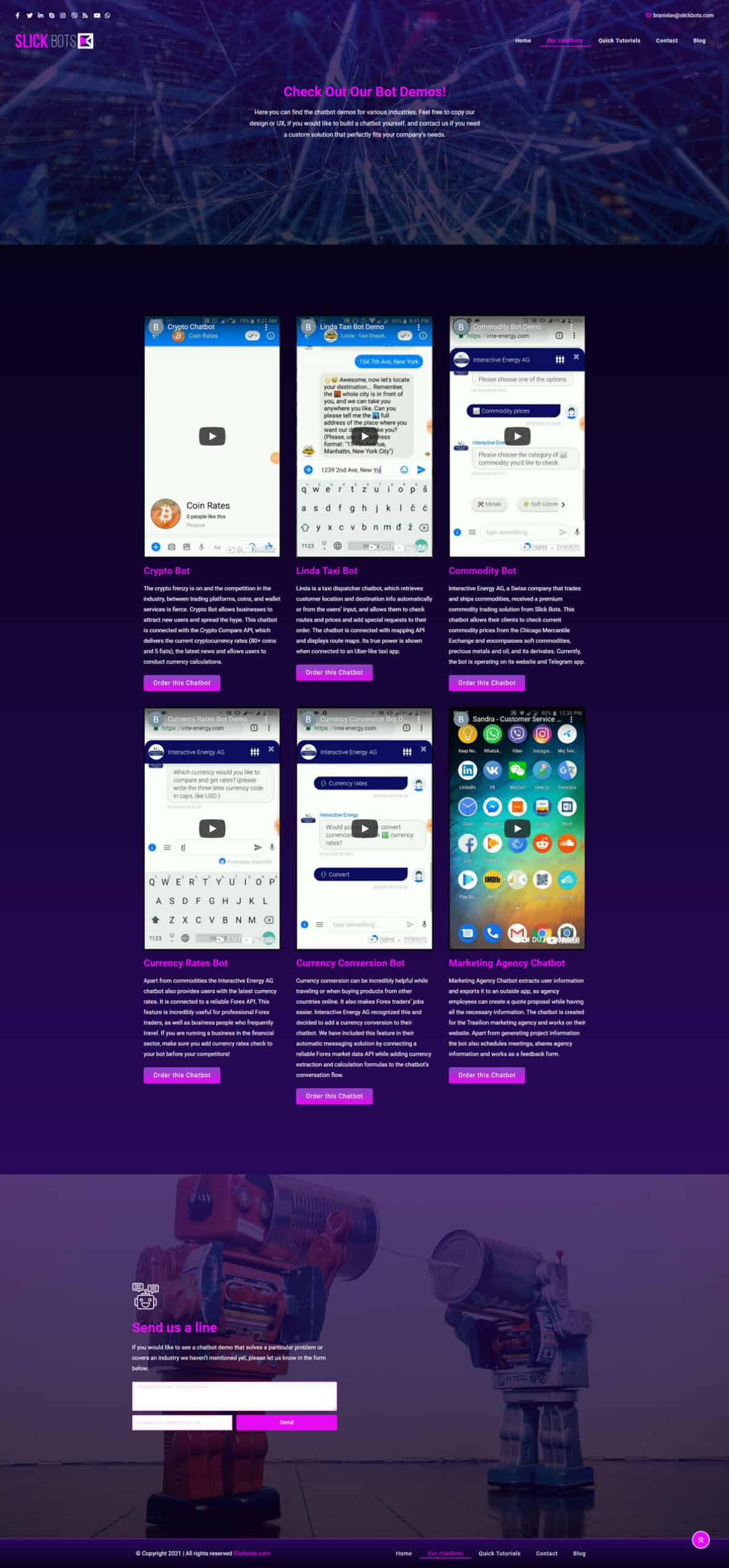 SlickBot: Our Chatbots