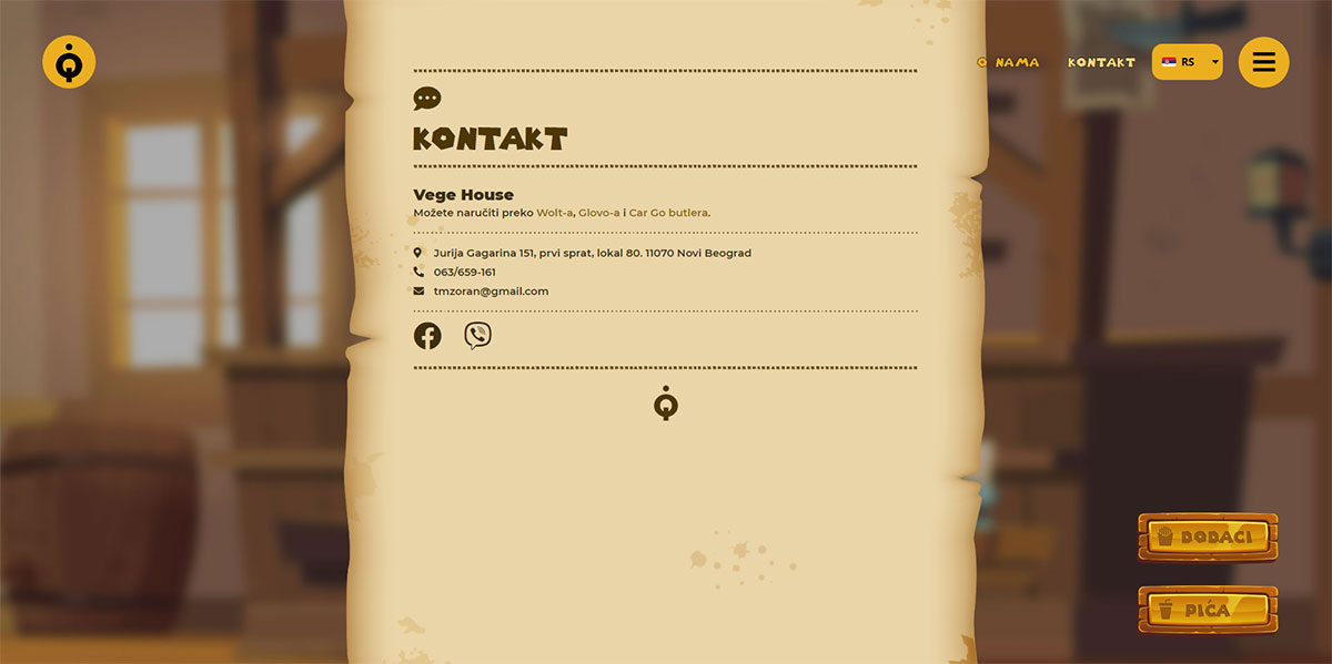 Vege House: Kontakt