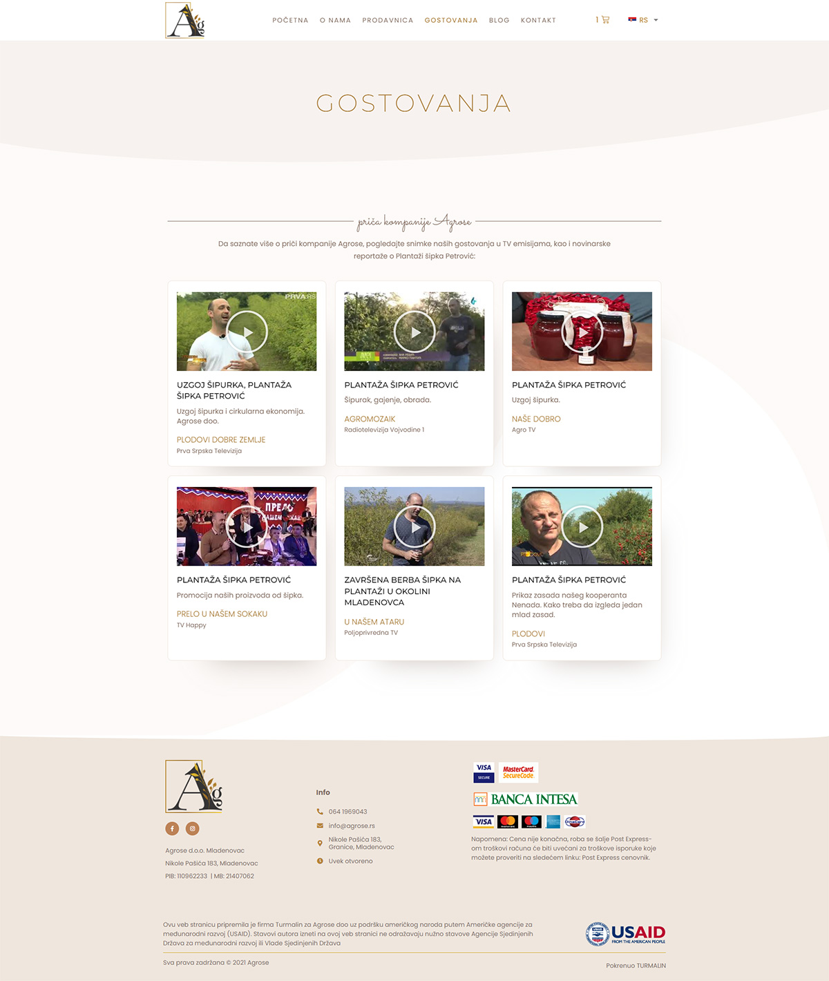 Agrose: Gostovanja
