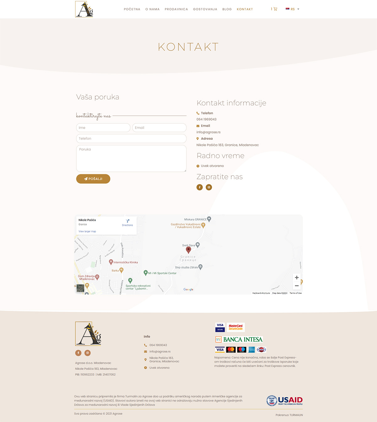 Agrose: Kontakt