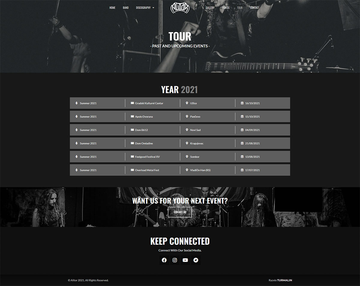 Alitor: Tour